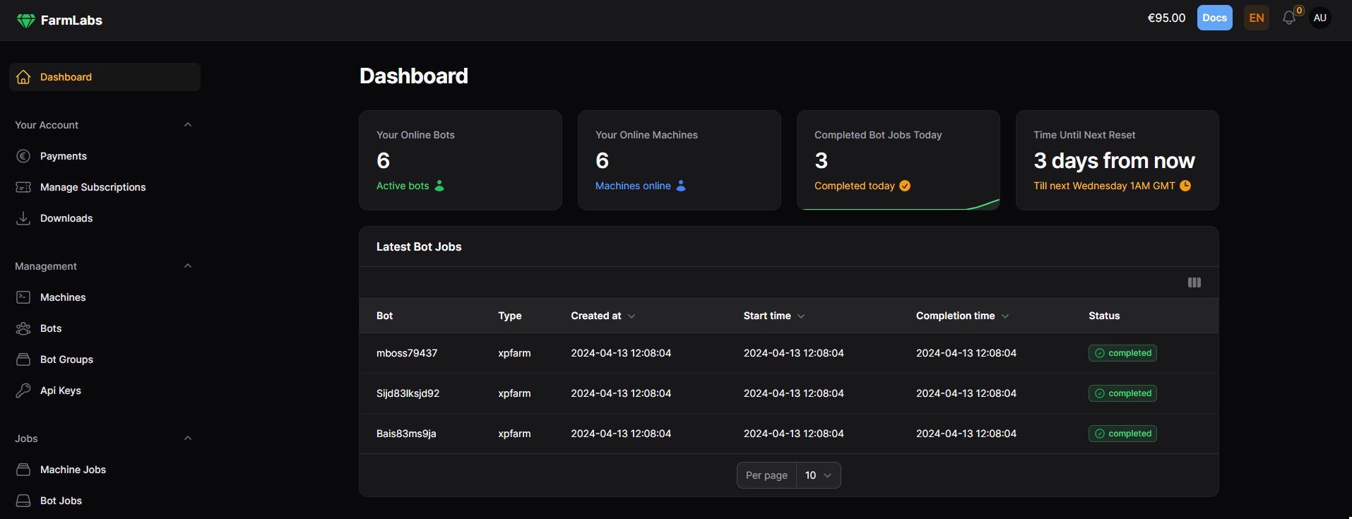 FarmLabs Dashboard